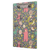 かわいい森林動物パターン クリップボード (左)