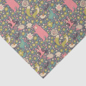 かわいい森林動物パターン 薄葉紙 (詳細)