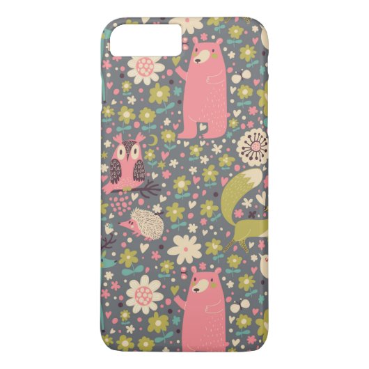 かわいい森林動物パターン Case-Mate iPhoneケース (裏面)