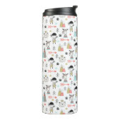 かわいい森林動物及びインドの男の子パターン タンブラー (回転左)