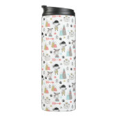 かわいい森林動物及びインドの男の子パターン タンブラー (回転右)