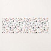 かわいい森林動物及びインドの男の子パターン ヨガマット (正面(横))