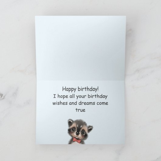 かわいい森林動物 カード (内部)