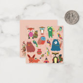 かわいい森林動物 ノートカード (正面/裏面インサイチュ)