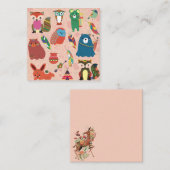 かわいい森林動物 ノートカード (正面/裏面)