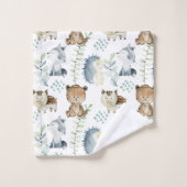 かわいい森林動物 バスタオルセット (ウォッシュタオル)