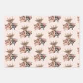 かわいい森林動物 ラッピングペーパーシート (正面)