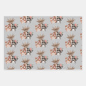 かわいい森林動物 ラッピングペーパーシート (正面3)