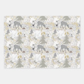 かわいい森林動物 ラッピングペーパーシート (正面3)