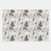 かわいい森林動物 ラッピングペーパーシート (正面2)