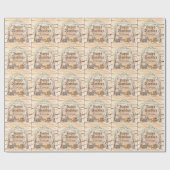 かわいい森林動物 ラッピングペーパー (フラット)