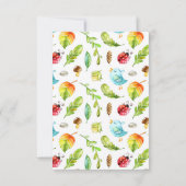 かわいい森林森林創造物の水彩画の誕生日 サンキューカード (裏面)