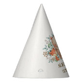 かわいい森林森林動物の第1誕生日 パーティーハット (左)