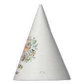 かわいい森林森林動物の第1誕生日 パーティーハット (右)