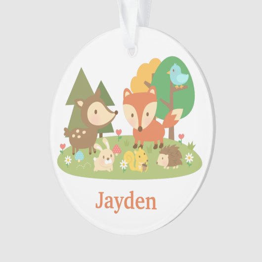 かわいい森林森林動物は部屋の装飾をからかいます オーナメント (正面)