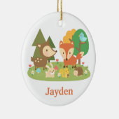 かわいい森林森林動物は部屋の装飾をからかいます セラミックオーナメント (右)