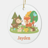 かわいい森林森林動物は部屋の装飾をからかいます セラミックオーナメント (左)