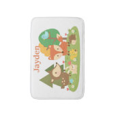 かわいい森林森林動物は部屋の装飾をからかいます バスマット (正面縦)