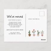 かわいい植物が動く告知 ポストカード (裏面)