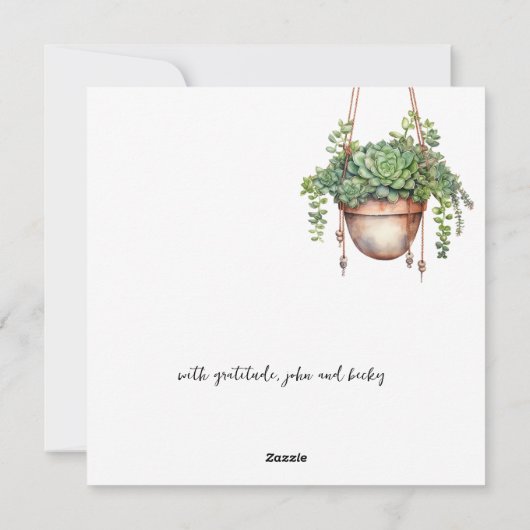 かわいい植物と庭の機能のある本棚 シーズンカード (裏面)