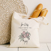 かわいい植物に忙しい フラワーポートレート トートバッグ