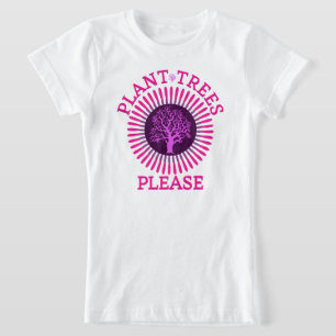 かわいい植物の木をお願い Tシャツ