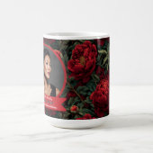 かわいい植物の芍薬の花園の誕生日 モーフィングマグカップ (中央)