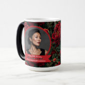 かわいい植物の芍薬の花園の誕生日 モーフィングマグカップ (正面左)