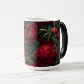 かわいい植物の芍薬の花園の誕生日 モーフィングマグカップ (正面右)