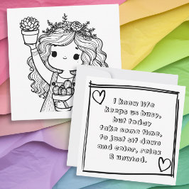 . .かわいい植物テーマの着色料で言う