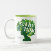 かわいい植物パーソナライズされた母マプラントラバーツートーン ツートーンマグカップ (左)
