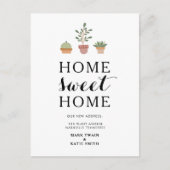 かわいい植物ホーム甘いホーム動く発表 ポストカード (正面)