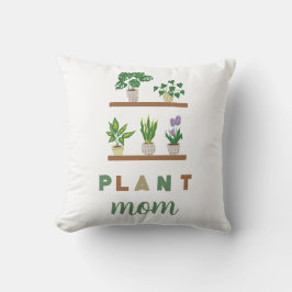 かわいい植物ママ熱帯緑の女性 クッション