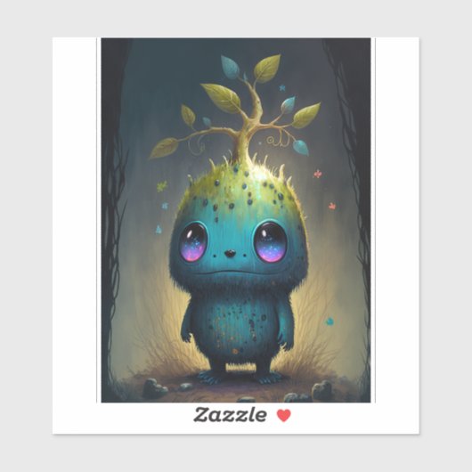 かわいい植物モンスターファンタジーアートステッカー シール (シート)