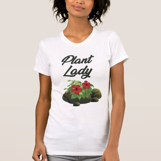 かわいい植物レディ ガーデンTシャツ Tシャツ (正面)