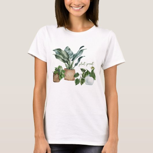 かわいい植物性の植物の親 Tシャツ (正面)