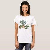 かわいい植物性の植物の親 Tシャツ (正面フル)