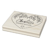 かわいい植物性ハート愛で手作り、大 ラバースタンプ (スタンプ)