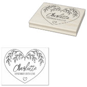 かわいい植物性ハート愛で手作り、大 ラバースタンプ (押印)