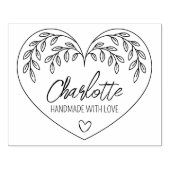 かわいい植物性ハート愛で手作り、大 ラバースタンプ (インプリント)