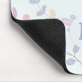 かわいい植物性パステル葉のパターン マウスパッド (コーナー)