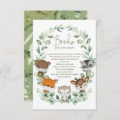かわいい検疫ウッドランド動物の本ベビー エンクロージャーカード (正面/裏面)