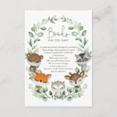 かわいい検疫ウッドランド動物の本ベビー エンクロージャーカード (正面)