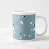 かわいい極地を表す模様 ジャンボコーヒーマグカップ (右)