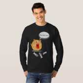 かわいい楽しいおもしろい太った猫 Tシャツ (正面フル)