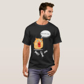 かわいい楽しいふくよかな猫 Tシャツ (正面フル)