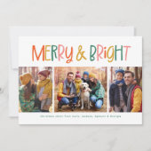 かわいい楽しいカラフルなクリスマスの写真 シーズンカード (正面)