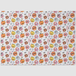 かわいい楽しいハロウィンモンスターの目玉カボチャの落書き 薄葉紙