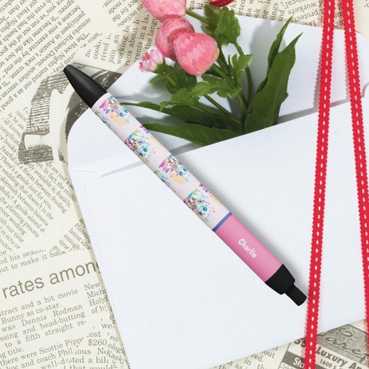 かわいい楽しいロボットペイントスプラッシュ 黒ボールペン