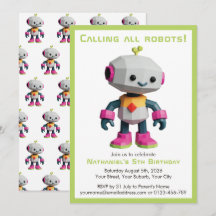 かわいい楽しいロボット子供の誕生日